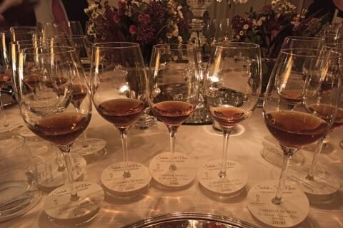 Calici di Vin Santo Cardinal de Retz Marchesi Gondi, cena rinascimentale