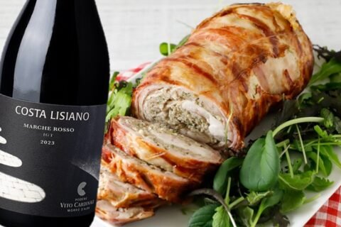 Coniglio in porchetta e Marche Rosse Costa Lisiano 2022 Podere Vito Cardinali.