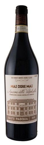 Amarone della Valpolicella Mai dire Mai 2016 Pasqua Vigneti e Cantine