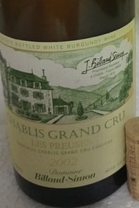 Chablis Grand Cru Les Preuses 2002 Domaine Billaud-Simon