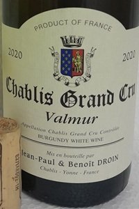 Chablis Grand Cru Valmur 2020 Jean-Paul & Benoît Droin