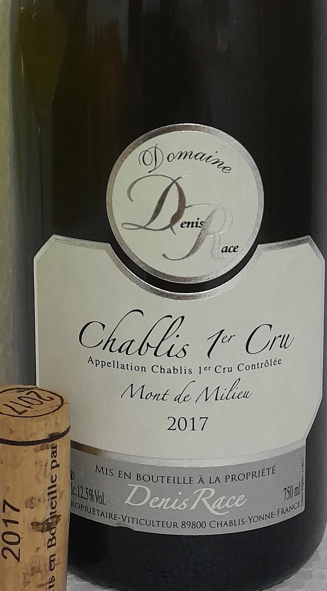 Chablis Premier Cru Mont de Milieu 2017 Denis Race