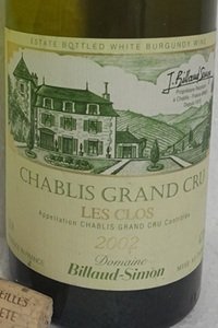 Chablis Grand Cru Les Clos 2002 Billaud Simon
