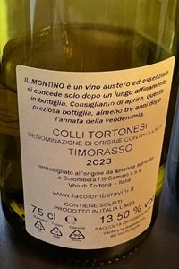 Colli Tortonesi Timorasso Il Montino 2023 La Colombera