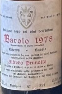 Barolo Riserva Bussia 1978 Prunotto