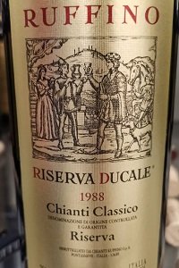 Chianti Classico Riserva Riserva Ducale Oro 1988 Ruffino