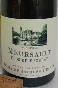 Meursault Monopole Clos de Mazeray 2009 Domaine Jacques Prieur