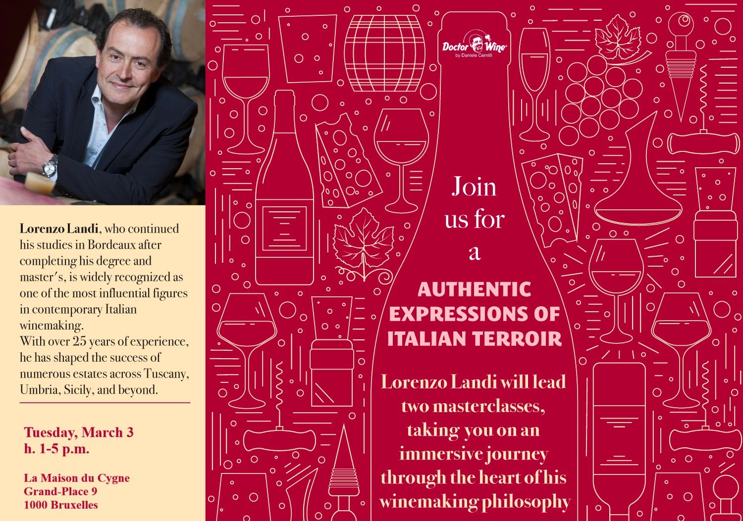 Seminario Lorenzo Landi a Bruxelles per DoctorWine