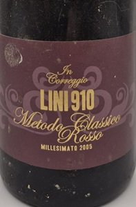 Lambrusco Metodo Classico Rosso In Correggio DT 2006 Lini 910