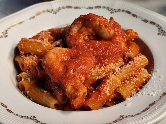 Rigatoni with pajata