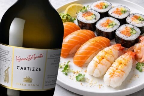 Sushi italianizzato e valdobbiadene prosecco superiore di cartizze la rivetta villa sandi