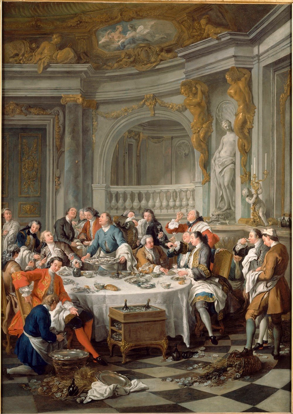 Le Déjeuner d'huîtres di Jean-François de Troy, 1734
