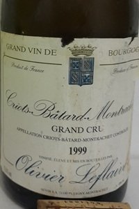Criots-Bâtard-Montrachet Grand Cru 1999 Olivier Leflaive