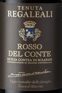 Contea di Sclafani Rosso del Conte Tenuta Regaleali 2022 Tasca d’Almerita 