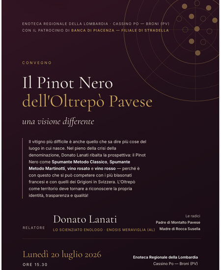 Locandina Pinot Nero dell'Oltrepò Pavese