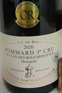 Pommard 1er Cru Le Clos des Boucherottes Monopole 2020 Domaine Coste-Caumartin