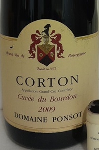 Corton Grand Cru Cuvée du Bourdon 2009, Domaine Ponsot