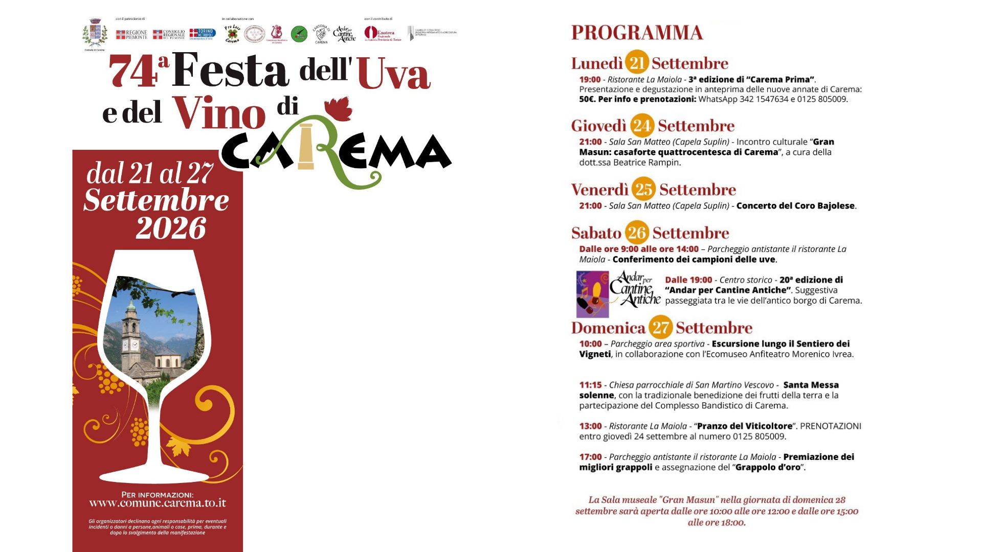 Festa del Vino e dell'Uva di Carema