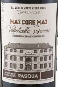 Valpolicella Superiore Mai Dire Mai 2018 Pasqua